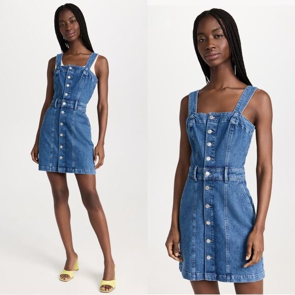 PAIGE Maddy Denim Dress in Delia - Picture 3 of 14